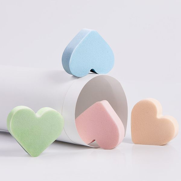 

4pcs/set makeup sponge heart-shape non-latex material cosmetic puff powder foundation use beauty make up tools