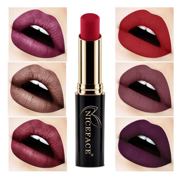 

24 colors matte lipstick waterproof long lasting red pigments velvet mametallic lipsticks lips stick makeup