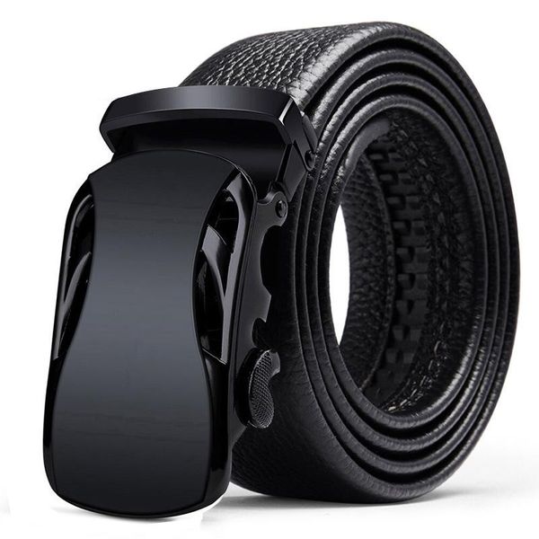 

belt fashion plate buckle belt men's casual business men automatic men wild black buckle, Black;brown
