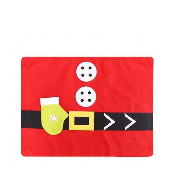 

creative tablemats with cutlery storage bag non woven santa claus pocket designs placemats dinning table mat of christmas indoor décor 5 2h