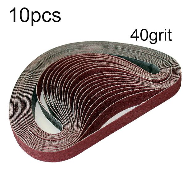 

30mmx533mm 40/80/120 grit abrasive cloth belt metal workshop tool set equipment