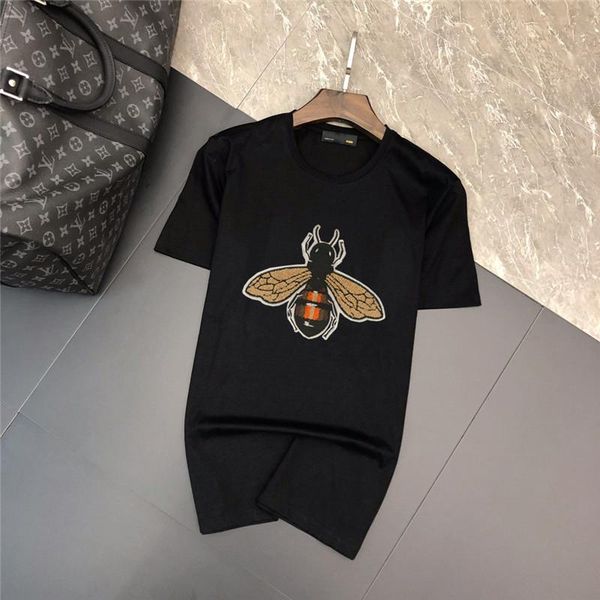 

summer men's t-shirt fashion luxury man clothing round neck short sleeve t-shirt brand skulls print t-shirt slim tshirt hot, White;black