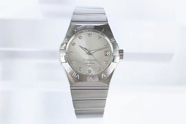 

vs factory automatic machinery 8500 movement watch by 38mm double-sided anti-reflection wear resistant sapphire glass watch mirror single ca, Slivery;brown