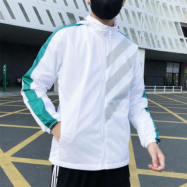 

mens designer active windbreaker casual thin jacket womens spring clothes tracksuits hooded collar jacket zipper sportwear, Black;brown