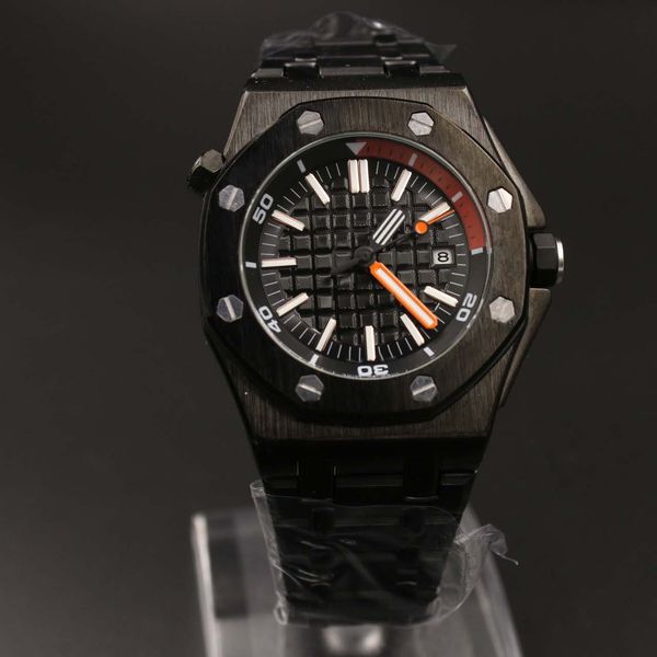 

audemar pigue mens watch limited royal oak offshore diver automatic movement watches rubber band 42mm wristwatch engraved back qualit 02, Slivery;brown