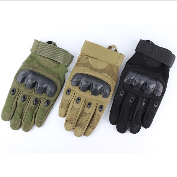 

touch screen tactical gloves outdoor mountaineering training combat anti slip full finger gloves, Black