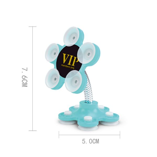 

2019 universal rotating magic phone base dual side magic suction mobile phone stand 360 degree nickelage car phone holder