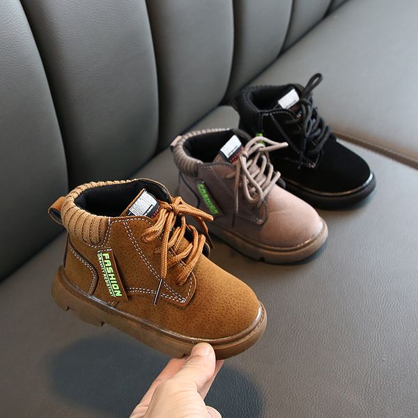 

осень зима девушка мальчики сапог ботинки мода плоская с удобными детьми снега сапог детской обувью для девочек, Black;grey