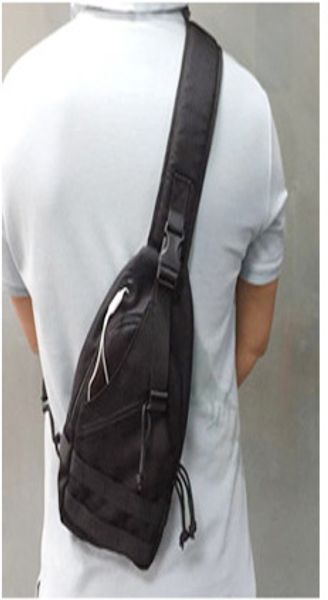 

fashion cross body bags usb charge one shoulder bag men messenger bags male waterproof sling chest bag