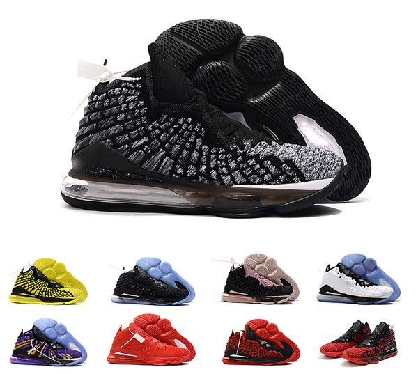 Acquista 2019 Nike Lebron 17 Sneakers James Black University Rosso
