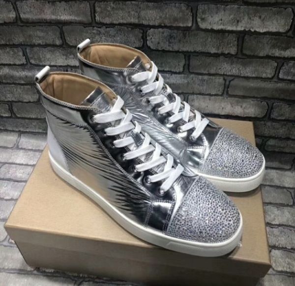 

designer sneakers classical designers shoes red bottom shoes fashion studded spikes flat luxury shoe 7 colors, Black