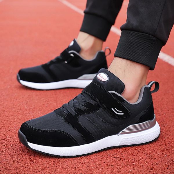 

high tube tooling boots for men outdoor hiking shoes waterproof non-slip sneakers patchwork breathable flat sneaker men shoes, Black