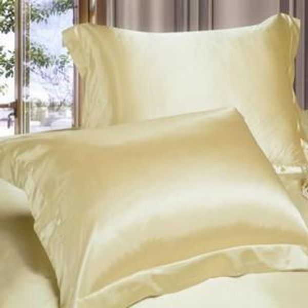 

wholesale-sale double face envelope silk pillow case 100% silk pillowcase camel white back side open pillow cover standard 48x74cm