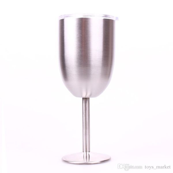 

stainless steel rtic style wine glass cup double wall insulated metal goblet with lid tumbler red wine mugs in stock