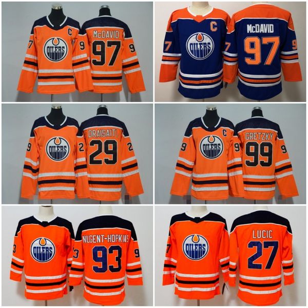 

Edmonton Oilers Men Youth Women Jerseys Hockey 99 Wayne Gretzky 29 Leon Draisaitl 97 Connor McDavid 27 Milan Lucic 93 Ryan Nugent-Hopkins