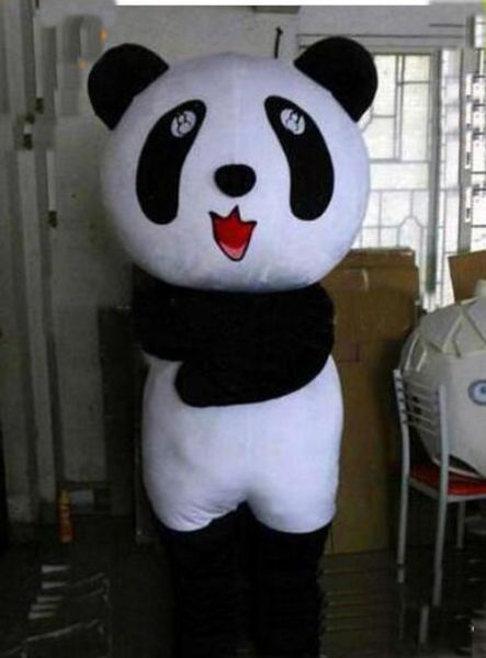 

2019 size panda mascot costume ems ing, Red;yellow