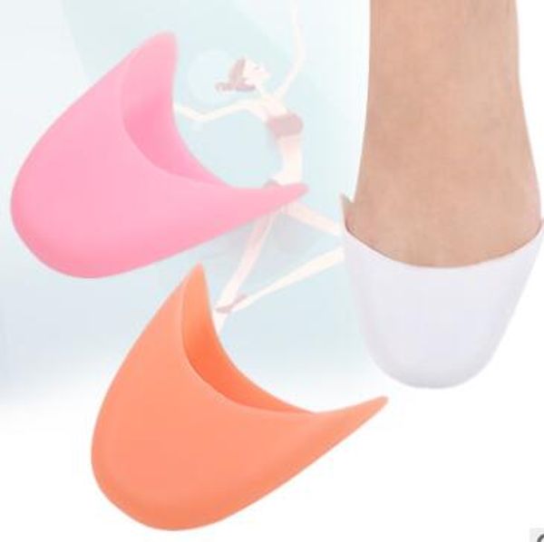 Puntale per ballerina in silicone a 3 colori con fori, plantare in silicone, plantare anteriore per alleviare il dolore