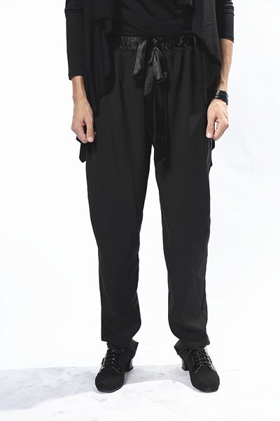 

stage wear zym dance style msk01 men practice suit pants, Black;red