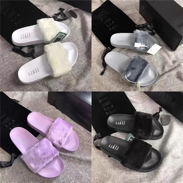 

pink home fashion wild hair slippers winter new bright diamond warm sandals female 2020 flip flop flat crystal interior slippers#791, Black