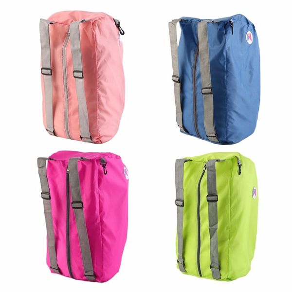 

camping bag sports backpack folding shoulder bags storage portable zipper soild daily traveling hiking outdoor travel luggage