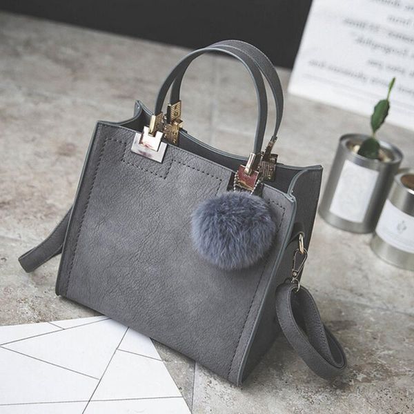 

мода кожа pu женские сумки высокого качества женская сумка fur ball плеча сумка crossbody для женщин # 0110