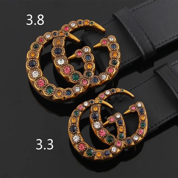 

Wholesale-20 ColorsNew classic Black Luxury High Quality ceinture Designer Belts Fashion Brand buckle belt mens womens belt