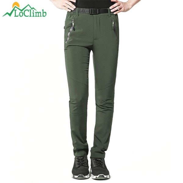 

loclimb women's summer outdoor camping hiking pants women quick dry sports trousers nature tourism cycling trekking pants,aw164, Black;green