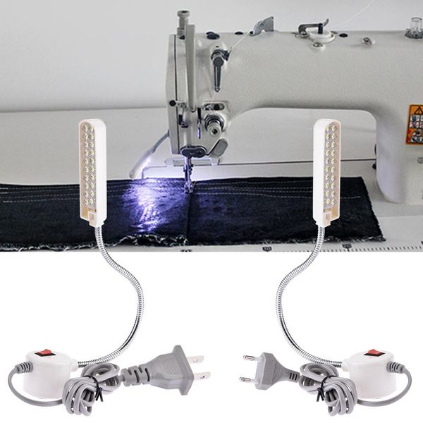 12/20 / 30led máquina de costura portátil luz LED luz de montagem magnética Base gooseneck lâmpada para toda a iluminação da máquina de costura