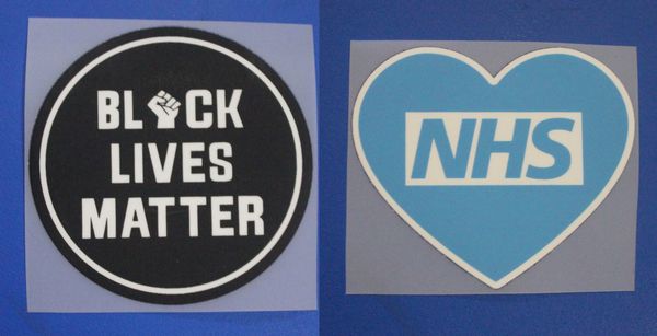 

black lives matter and nhs heart soccer patch new arrival soccer badge ing