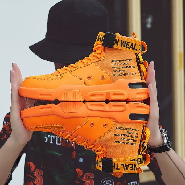 

yrrfuot 2019 autumn new high men's casual shoes brand fashion comfortable sneakers men original trend men shoes, Black