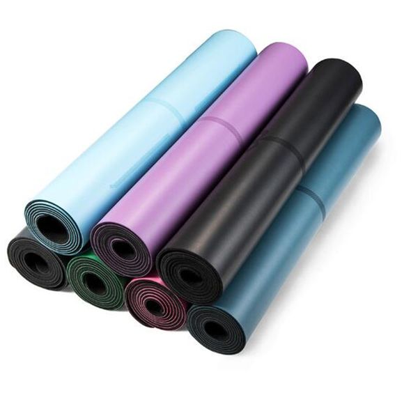 

5mm thick anti-slip yoga mat anti-tearing fitnes gym mat sports gymnastics pilates non-slip carpet with positioning line