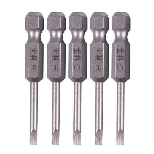 

bmby-1/4 inch hex shank 3mm tip slotted magnetic screwdriver bits 5pcs