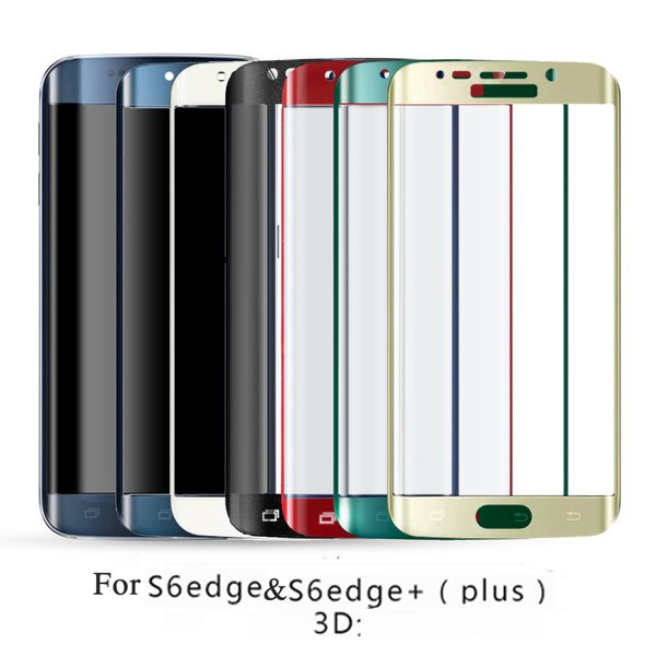 

original colorful mirror 3d curved full cover screen protector for samsung galaxy s8 s6 edge plus 9h hd tempered glass