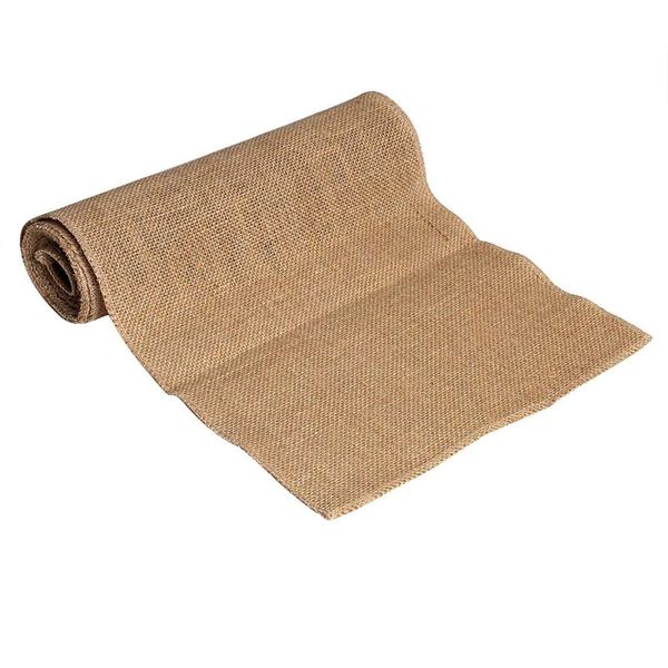 

table runner canvas burlap natural 10m pure roll rustic jute diy decoration 30cm