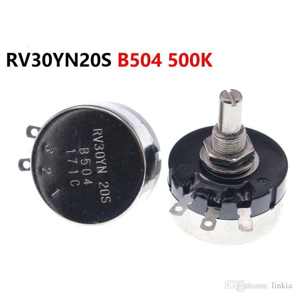 

single turn carbon film potentiometer rv30yn20s b504 500k 3w adjustable resistor
