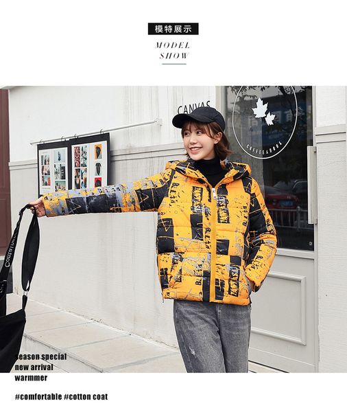 

2019 new winter cotton jacket female loose collar cotton coat female korean version, Black