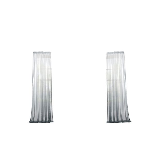 

2 панель сваг drape градиент цвета sheer вуаль занавес драпировки 55x96