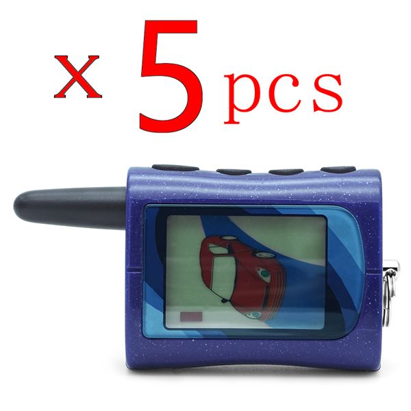 

5 pcs/lot scher-khan magicar a two way car alarm system russian version sher khan magicar ma remote scher khan a key fob alarm