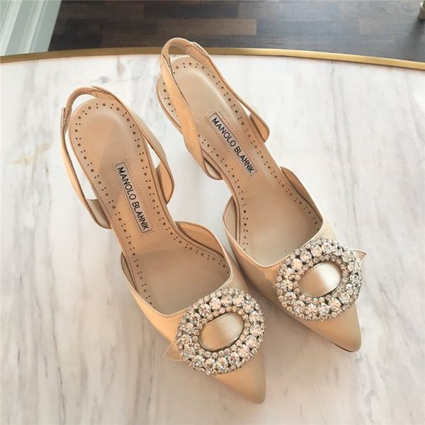 

fashionable luxury design women's high-heeled pearl crystal rhinestone women's shoes pointed toe pumps sandals women size 35-40 02, Black