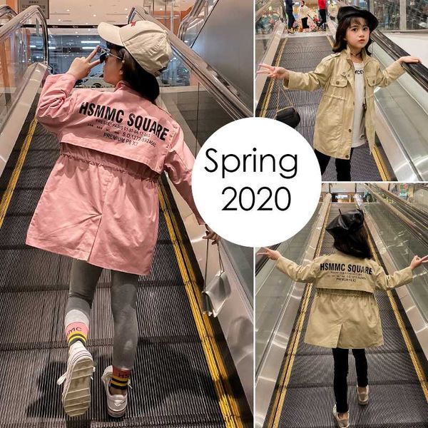 

spring 2020 girls casual jacket kids coats outerwear autumn fashion letter printing windbreaker for girls children clothes, Blue;gray