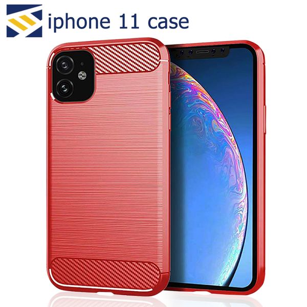 

Carbon fiber bru hed texture protector phone ca e cover for iphone 11 pro max xr x max x am ung 10 a20 a50 note 10 plu huawei p20 p30
