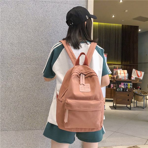 

waterproof nylon women backpack large capacity travel-bags school-bag anti-thief large-capacity teenager girls herald fashion