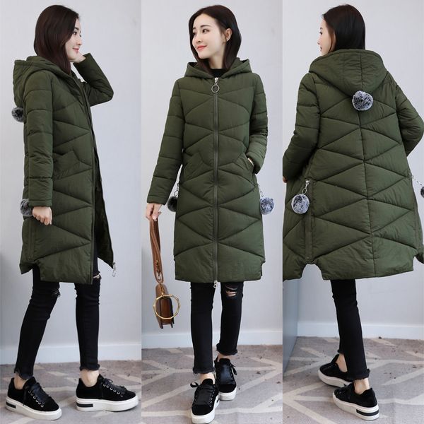 

women's down & parkas winter jacket women coat womenjacket womenabrigos mujer invierno 2021, Black