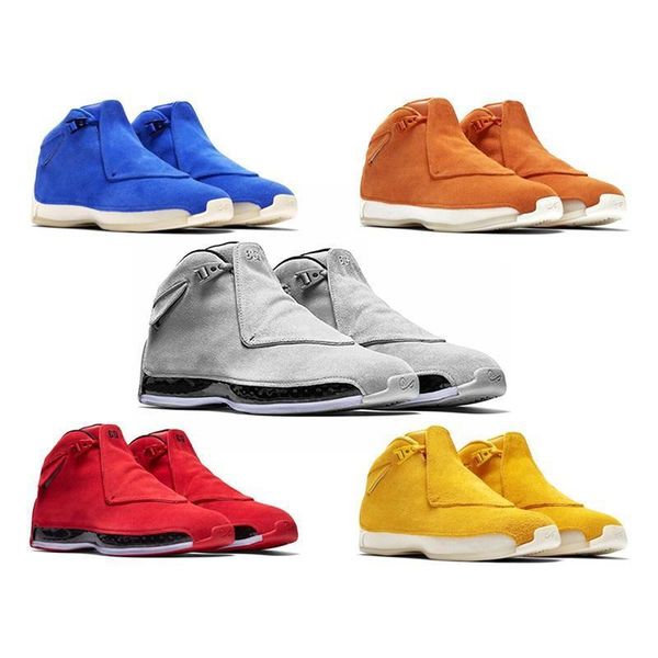 

18 18s mens basketball shoes toro og asg bred cool grey sport royal suede blue yellow orange trainers designer sports sneakers 7-13