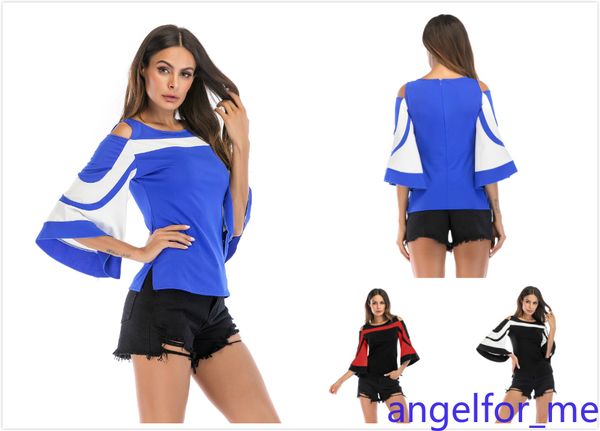 

women's blouse three-quarter sleeve zipper back, White