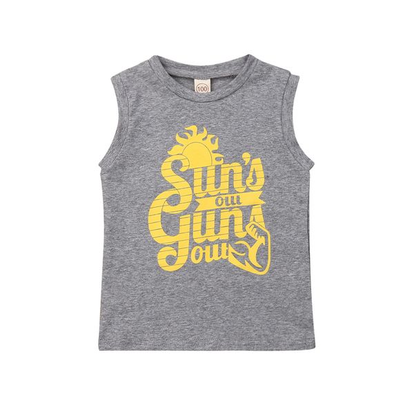 

toddler kids baby boys girls sun's out guns out tank t-shirt blouse dropshipping, Camo