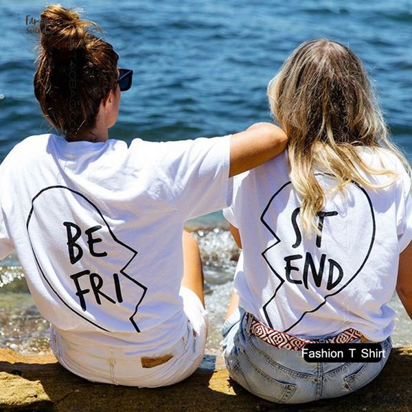 

friends t shirt women summer women be t shirt printing letter female fri end short sleeve solid, White