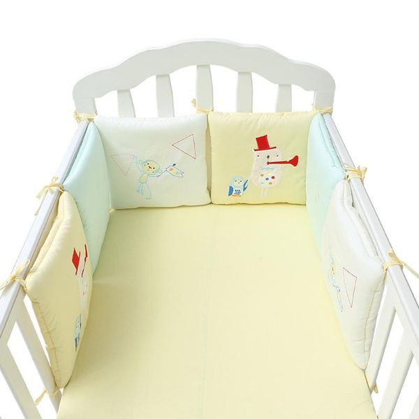 

6pcs newborn cartoon protector safety cotton blend colorful for crib cot room decor baby bed bumper set soft cute pads cushion