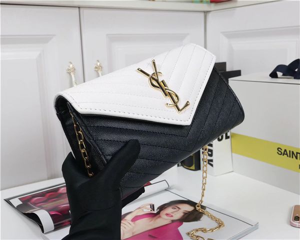 

New 2019 Hot Sale Woman Handbag Crossbody High Quality Leather PU Fashion Chain Shoulder Bag 08