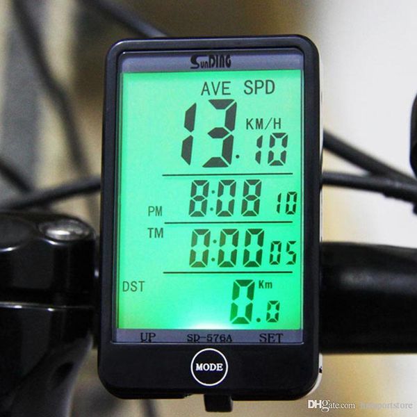 

sunding sd - 576a light mode touch wired auto bike computer bicycle speedometer odometer satch with lcd backlight hxl